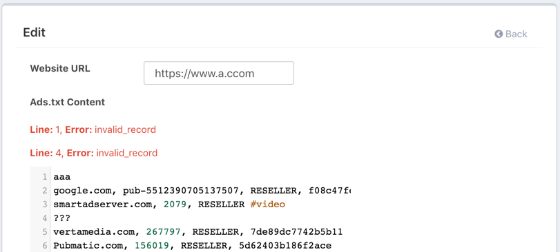 Ads.txt Editor and Ads.txt Validator