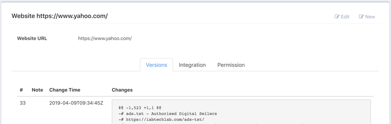 Ads.txt Version Control